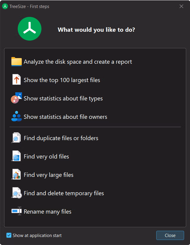 TreeSize First steps