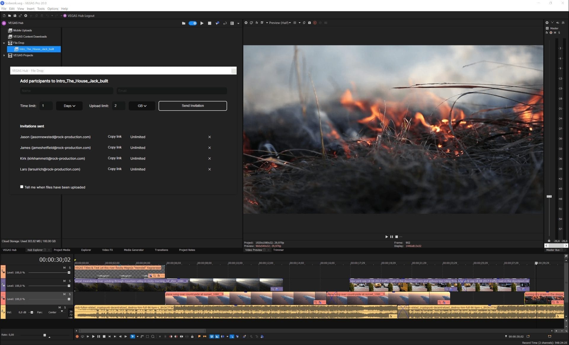 VEGAS Pro 20 GUI