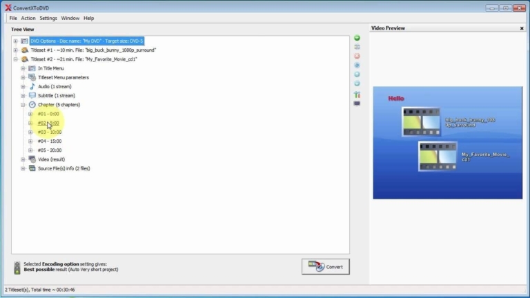 convertxtodvd screen 1