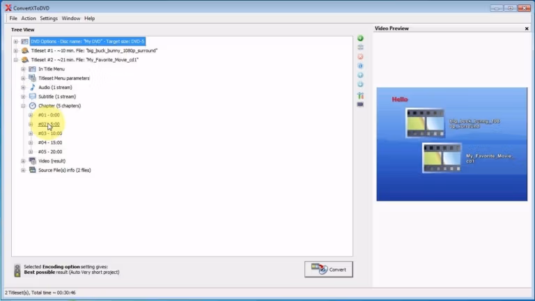 convertxtodvd screen 1