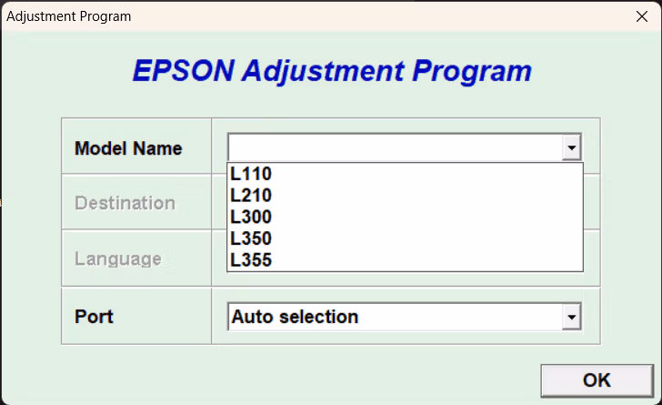 โปรแกรมเคลียร์ซับหมึก EPSON