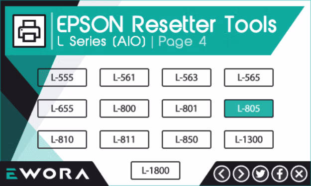 โปรแกรมเคลียร์ซับหมึก EPSON L series AIO