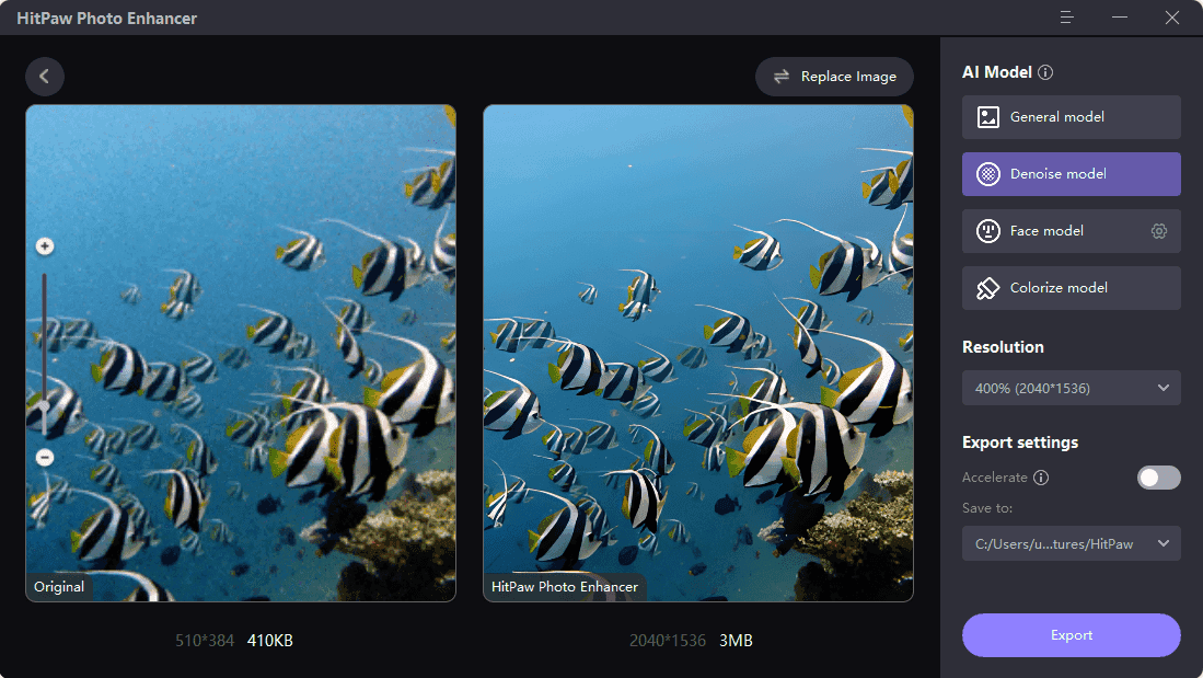 HitPaw Photo Enhancer screenshot 3