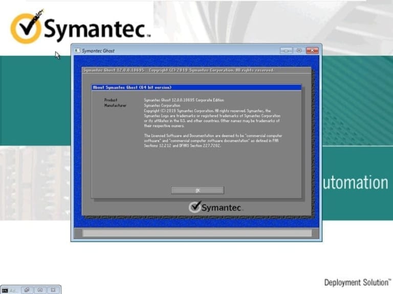 Symantec Ghost screenshot