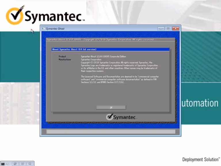Symantec Ghost screenshot