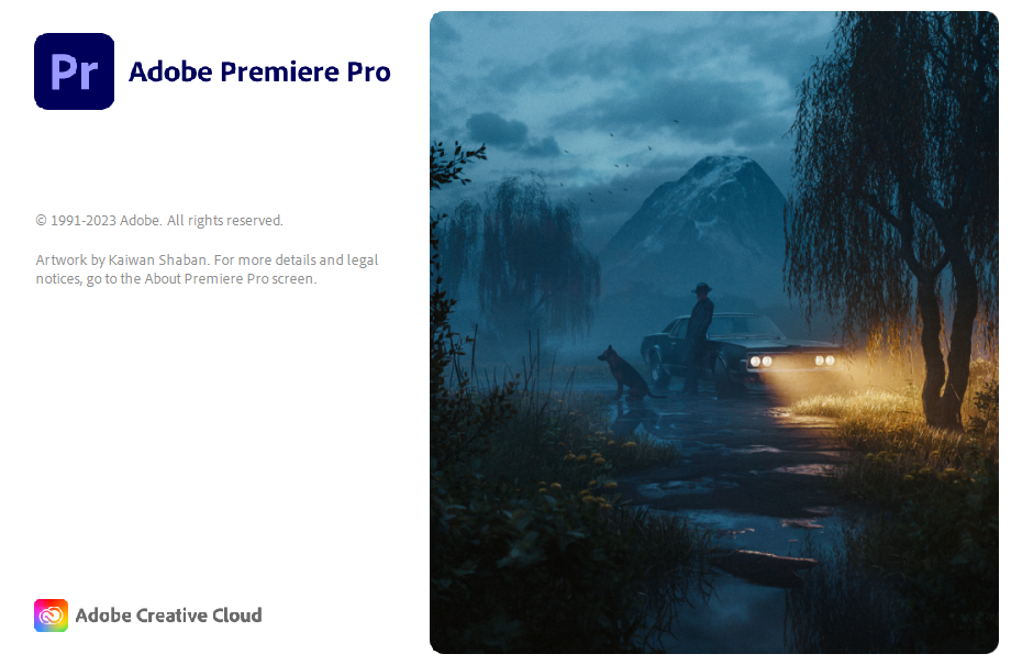 Adobe Premiere Pro 2023 Splash screen