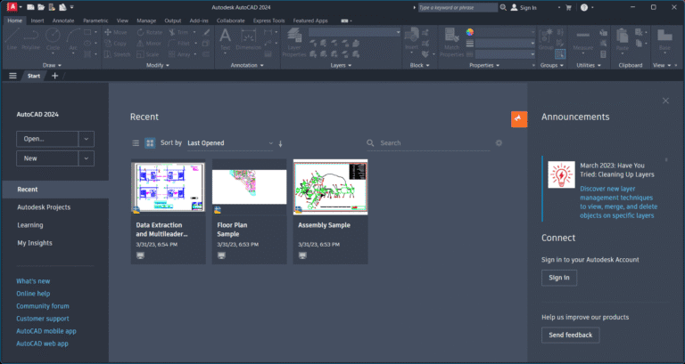 AutoCAD 2024 Screenshot