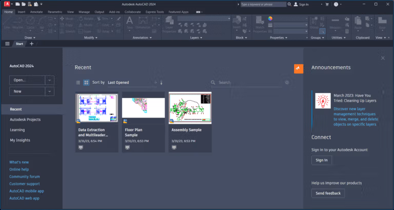 AutoCAD 2024 Screenshot