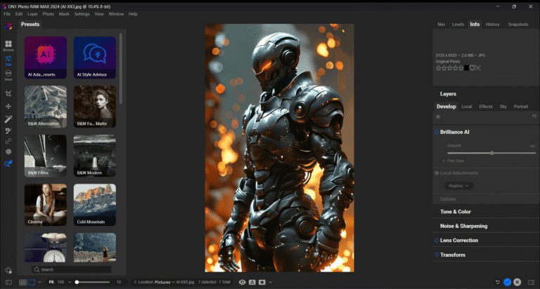ON1 Photo RAW MAX 2024 Screenshot