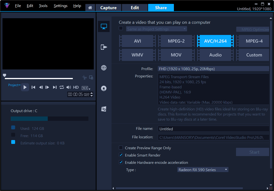 corel videostudio 2023 screenshot 1