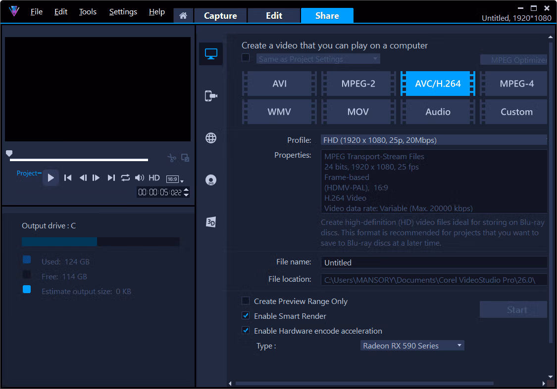 corel videostudio 2023 screenshot 1