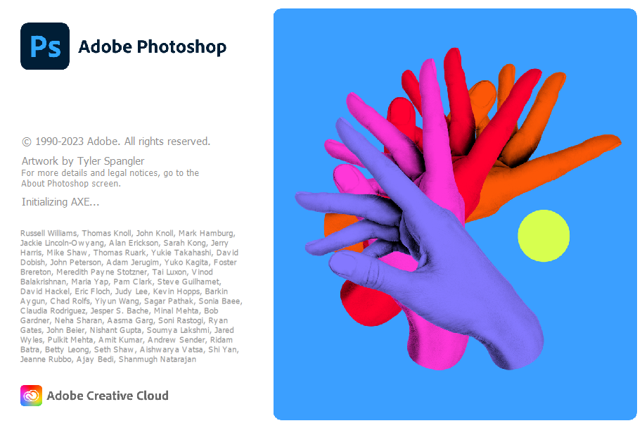 Adobe Photoshop 2023.5 loading screen