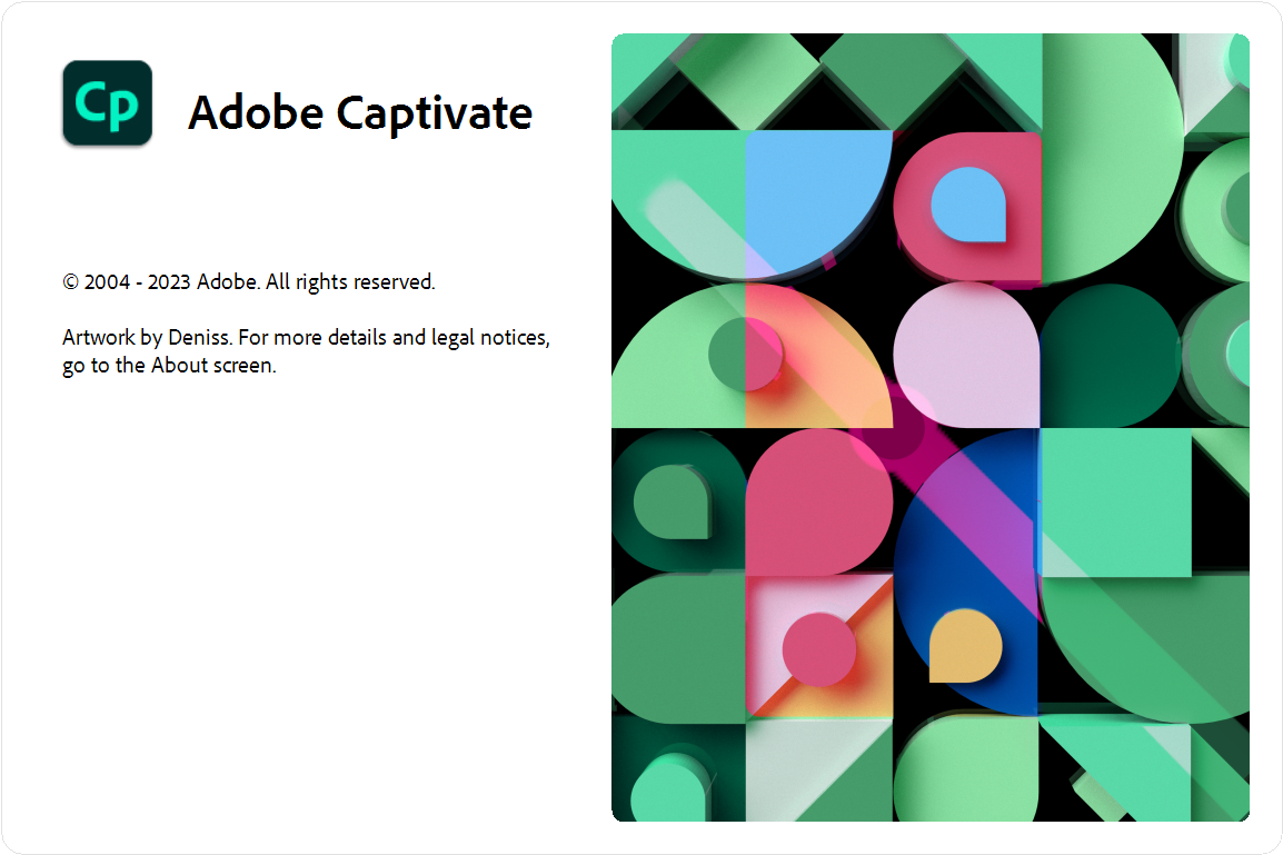 Adobe Captivate 2023 loading screen