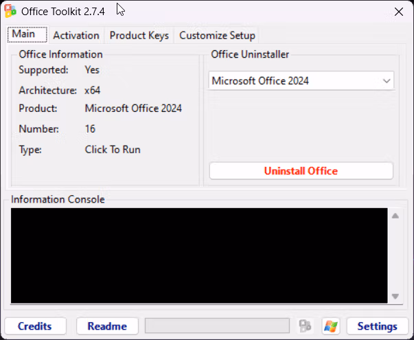 Microsoft Toolkit Screenshot 1