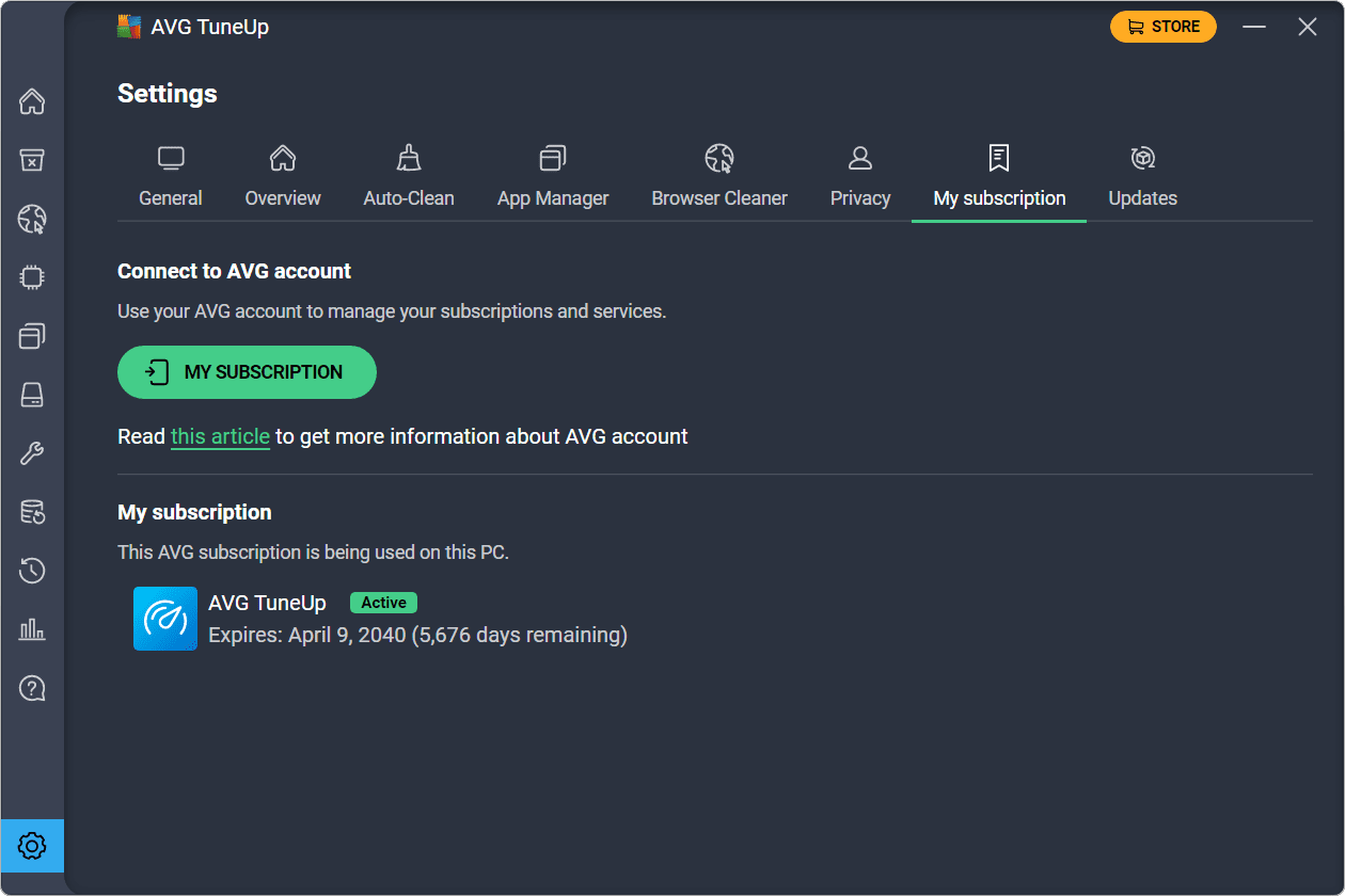  AVG TuneUp License