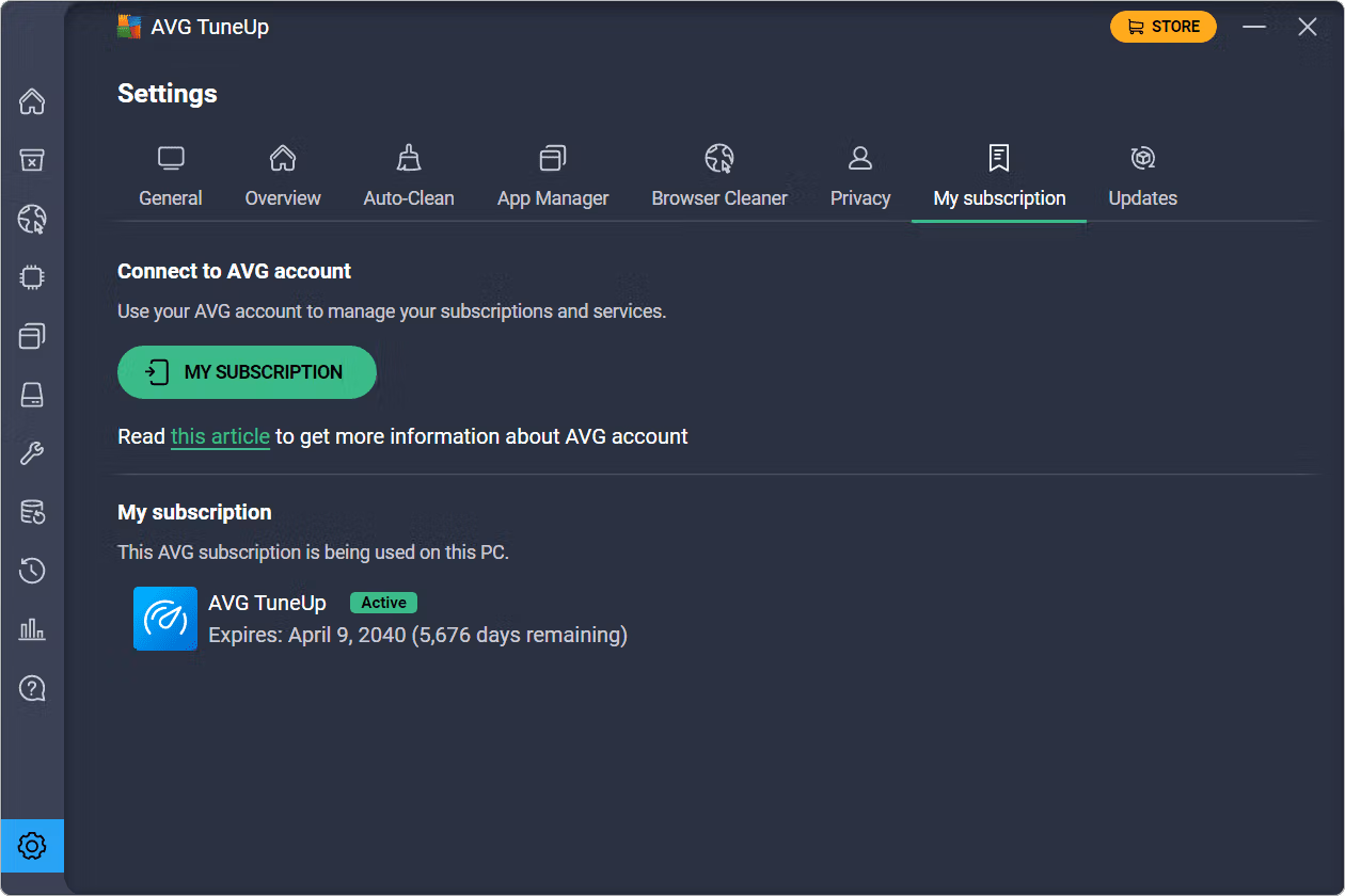 AVG TuneUp License