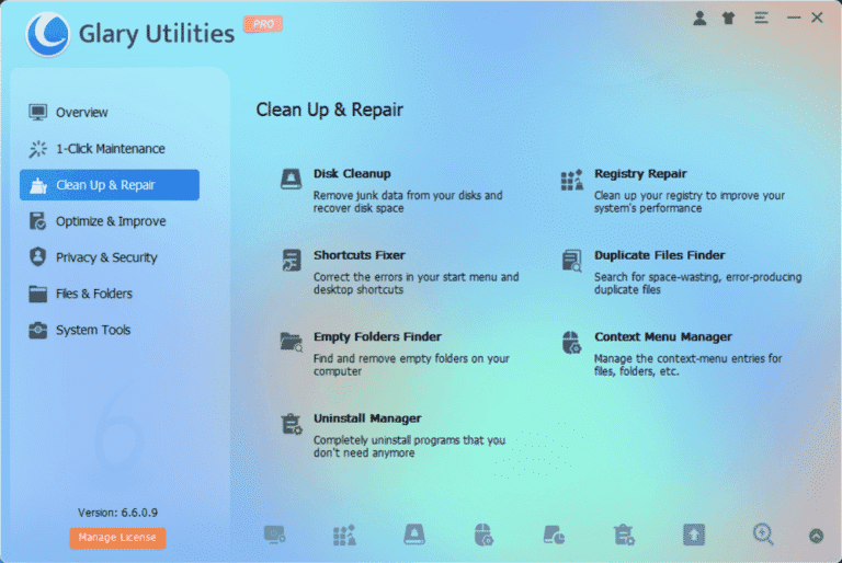 Cleanup and Repair
