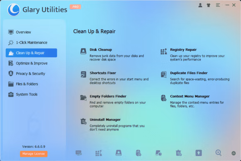 Cleanup and Repair