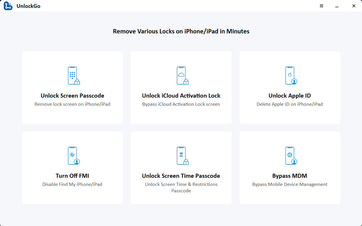 iToolab UnlockGo screenshot