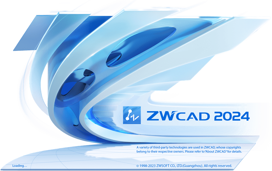 ZWCAD 2024 loading screen