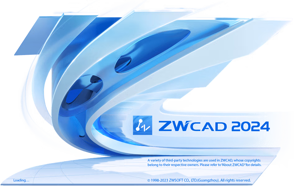 ZWCAD 2024 loading screen