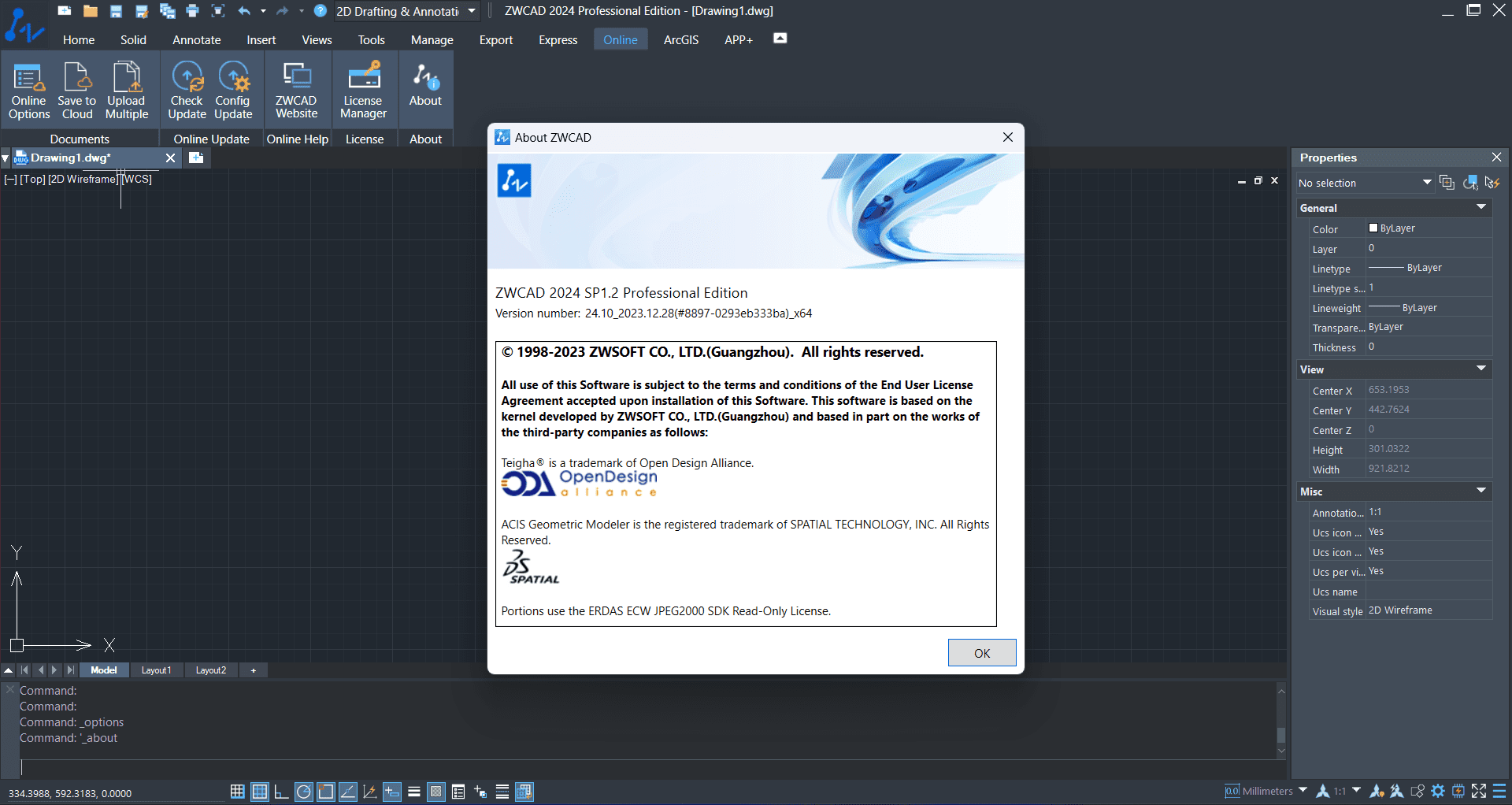 ZWCAD 2024 screenshot