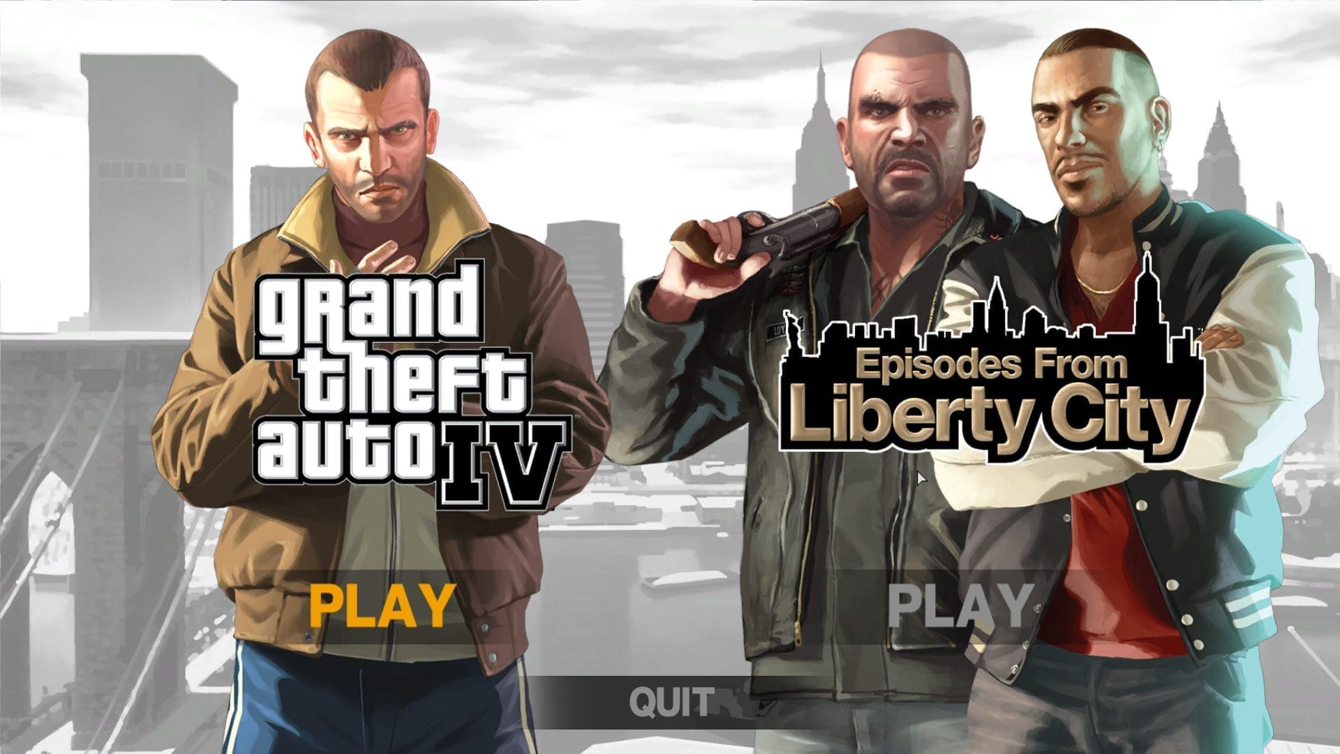 GTA IV Main Screen
