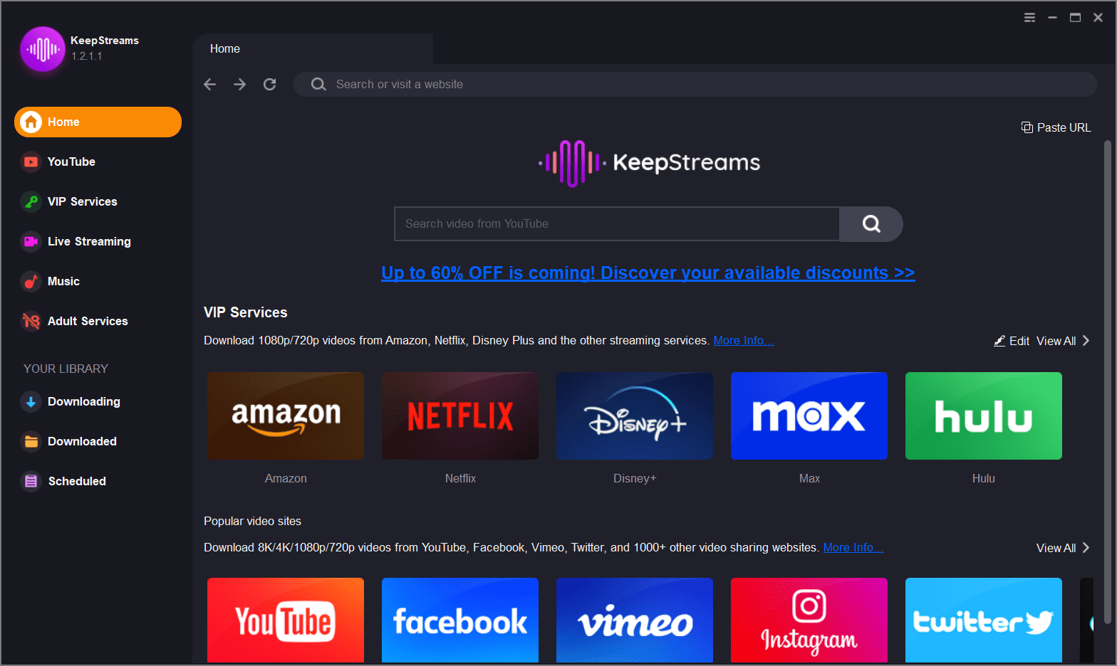KeepStreams Home