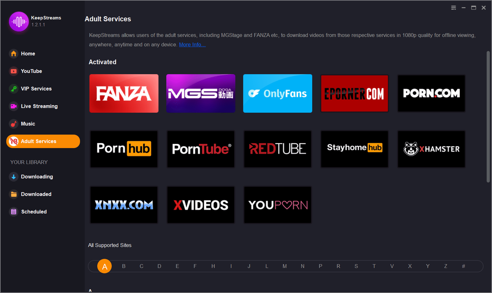 KeepStreams Screenshot