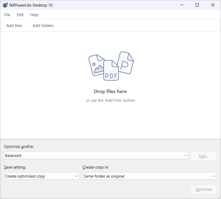 NXPowerLite screenshot
