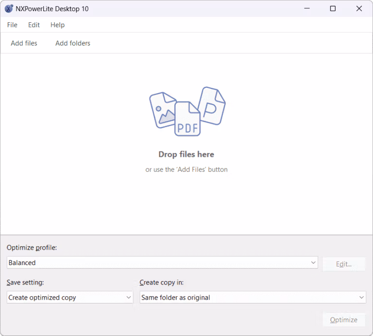 NXPowerLite screenshot