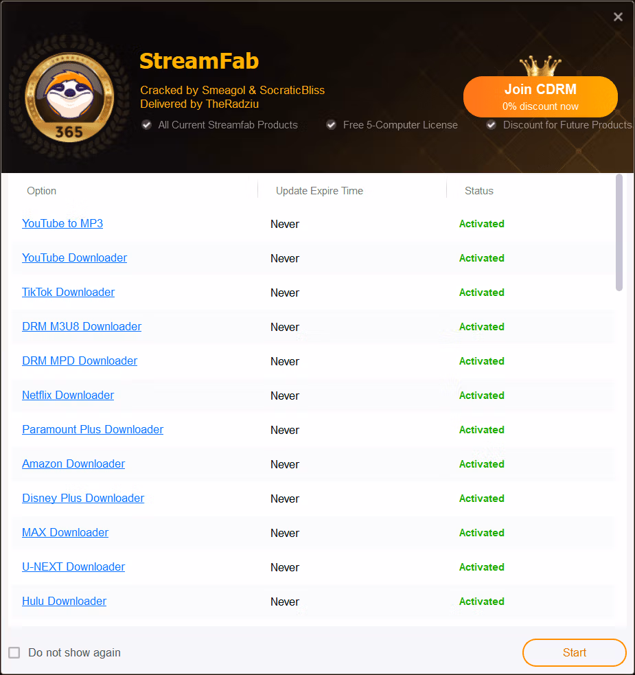 StreamFab Activated