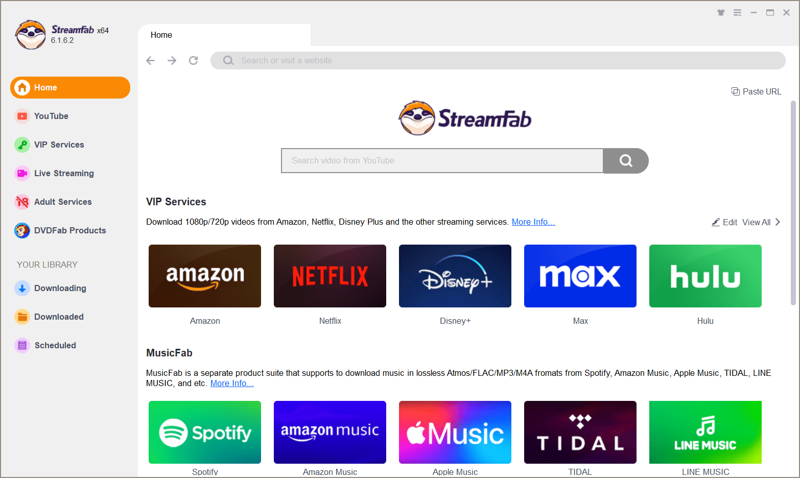 StreamFab Home