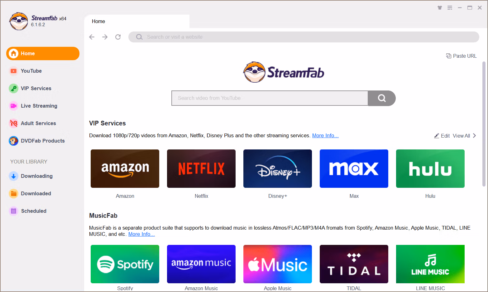 StreamFab Home