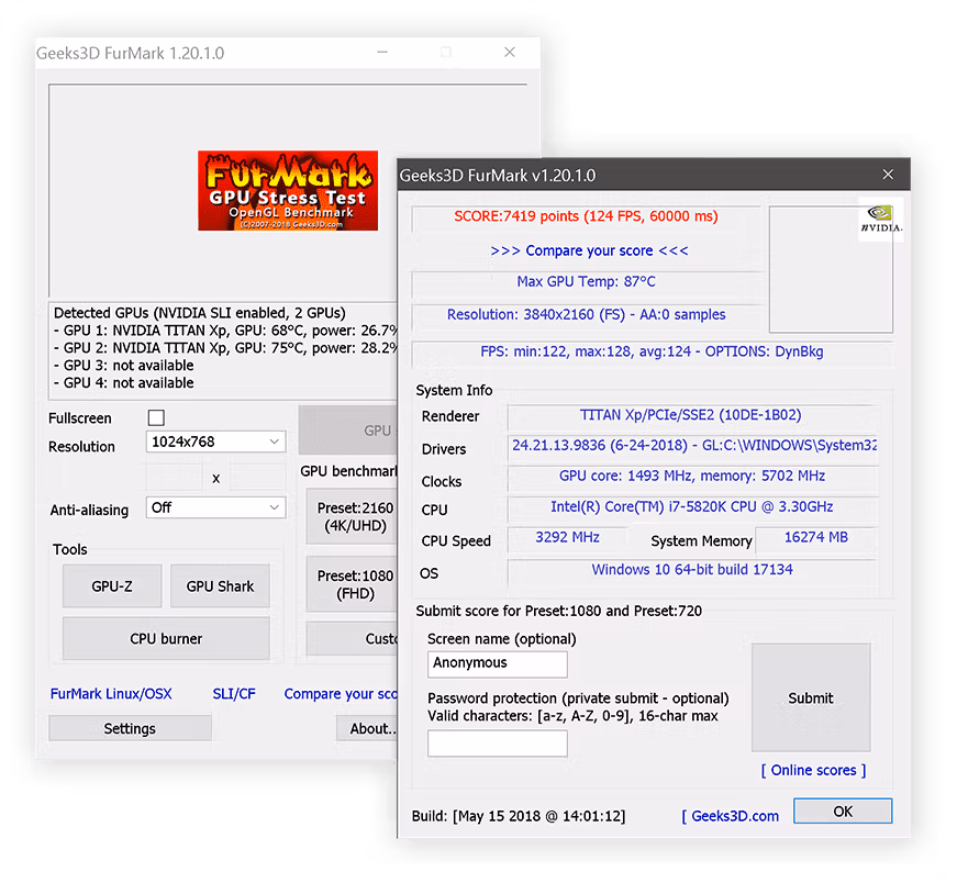 furmark screenshot
