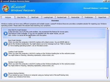 windows recovery screenshot