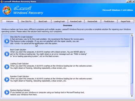 windows recovery screenshot