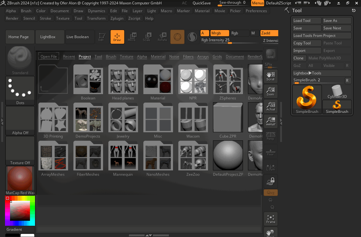 zbrush 2024 screenshot
