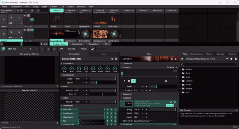 Resolume Arena Screenshot