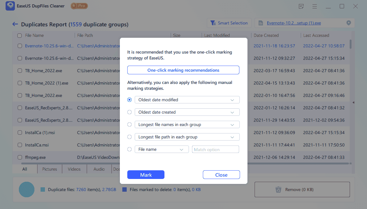 EaseUS DupFiles Cleaner Screenshot 2