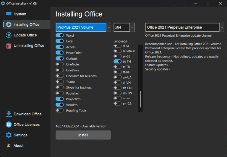 Office Installer+ Installing Office