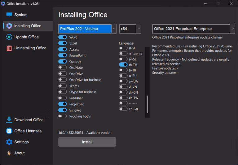 Office Installer+ Installing Office