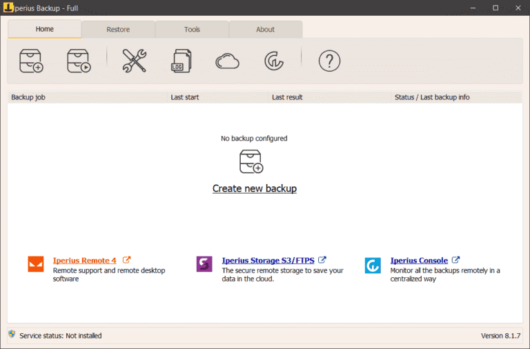 Iperius Backup Full Screenshot