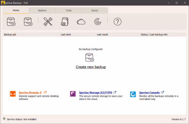Iperius Backup Full Screenshot