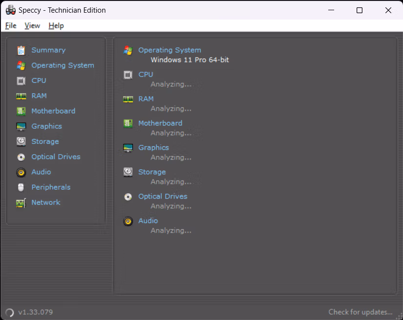 Speccy Technician Screenshot
