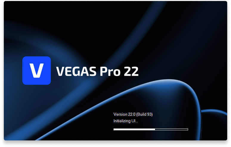 VEGAS Pro 22 Loading screen