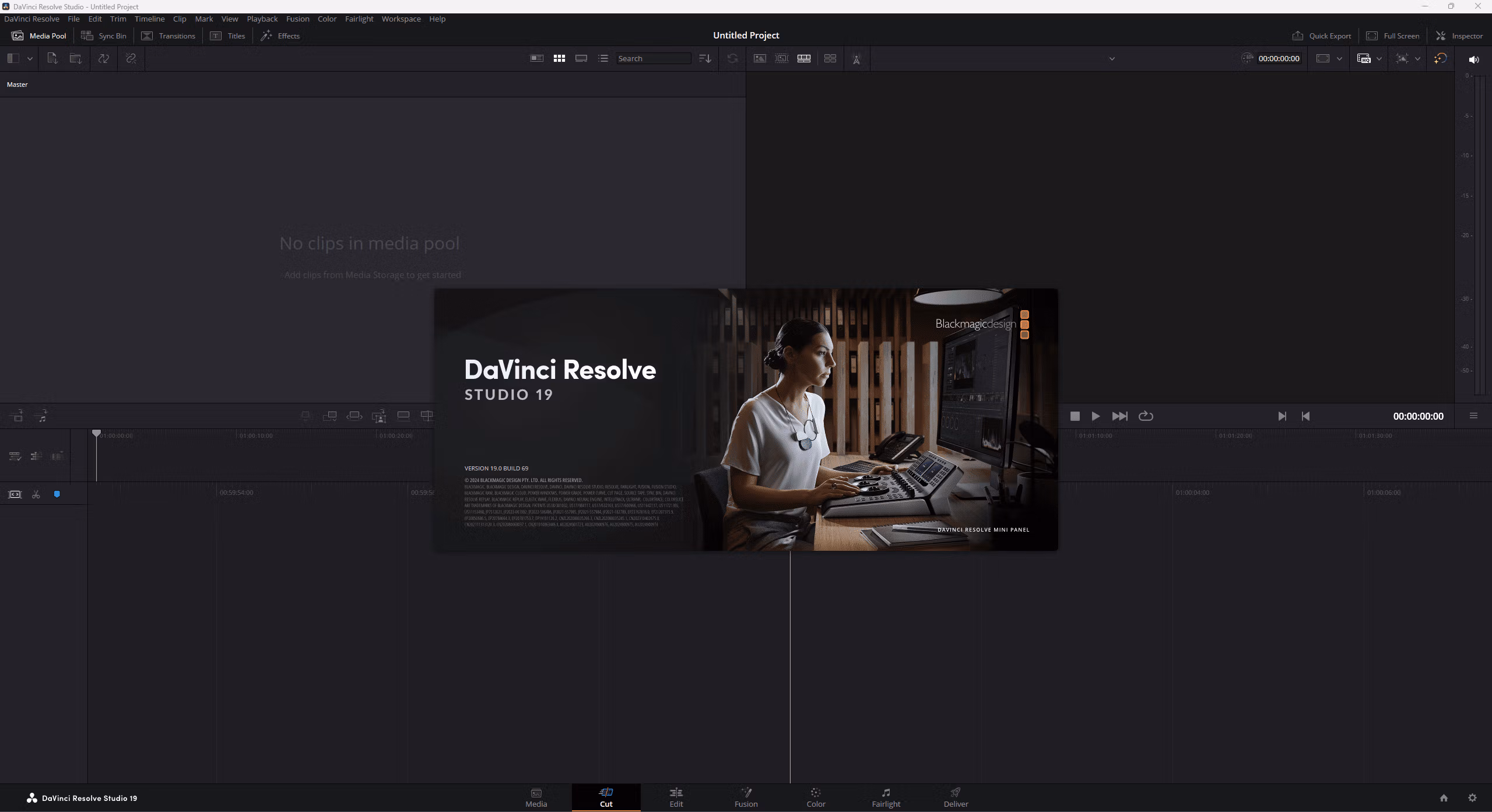 DaVinci Resolve Studio 19 Screenshot