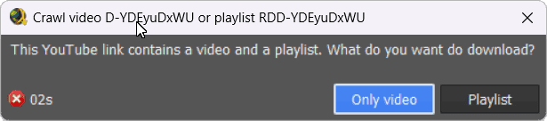 video or playlist selection