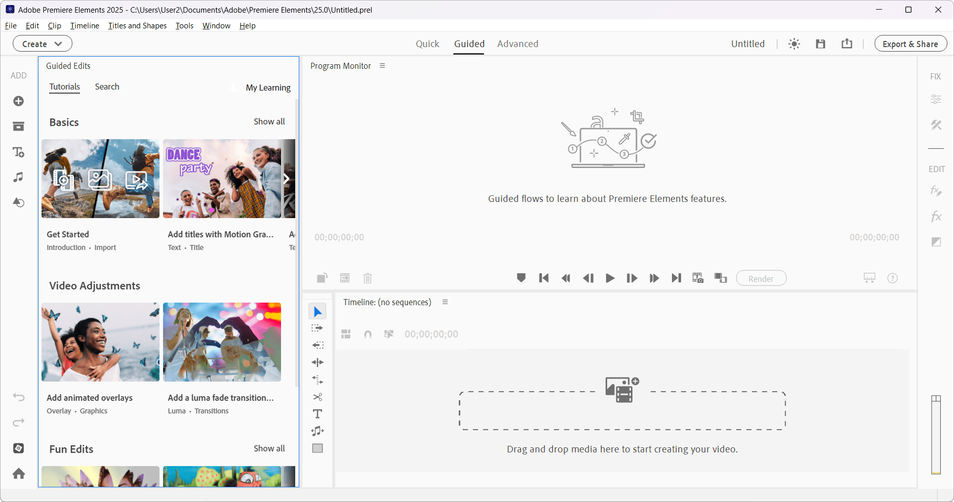 Premiere Elements 2025 Screenshot