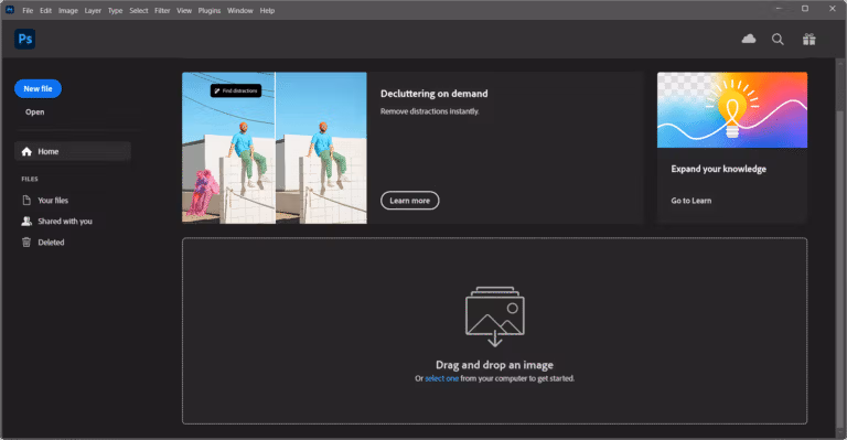 Adobe Photoshop 2022 Screenshot Adobe Photoshop 2025 Screenshot